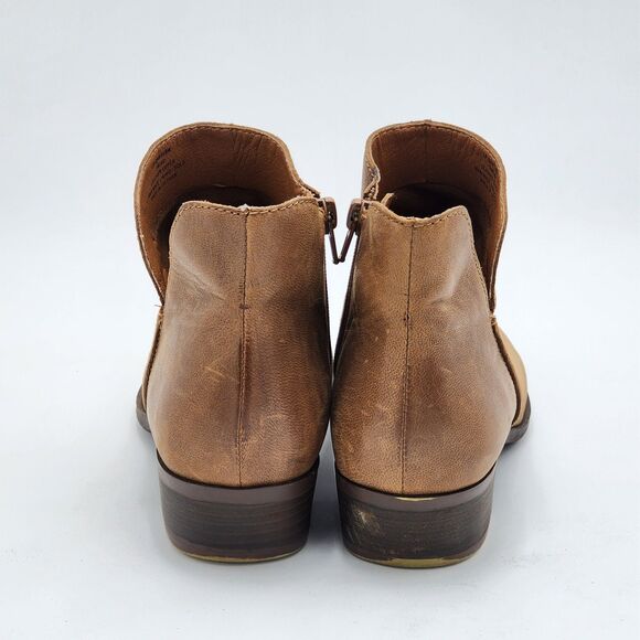 Lucky Brand Banterr Brown Leather Ankle Boots Size 9 - Picture 6 of 10